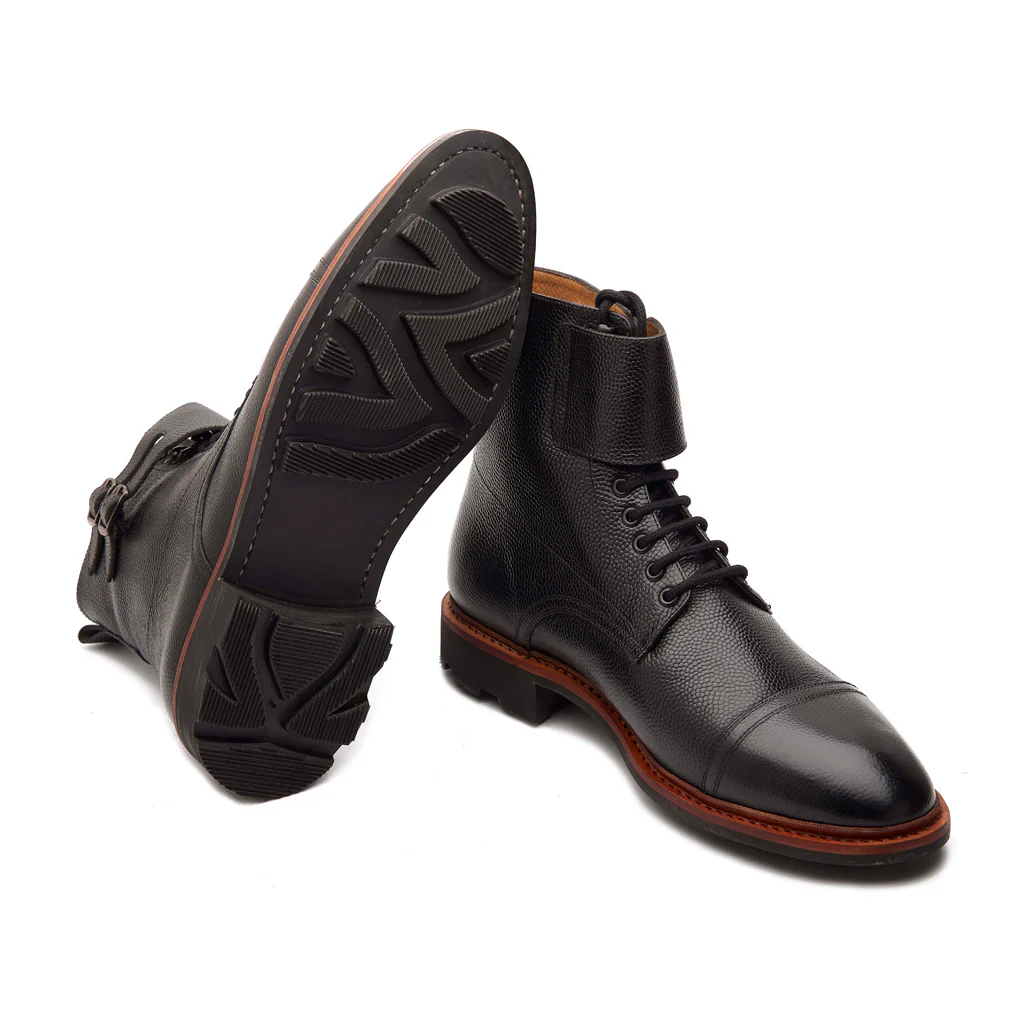 Falcon, Combat Boot - Black Pebble Grain | Hand Welted New Age - Image 4